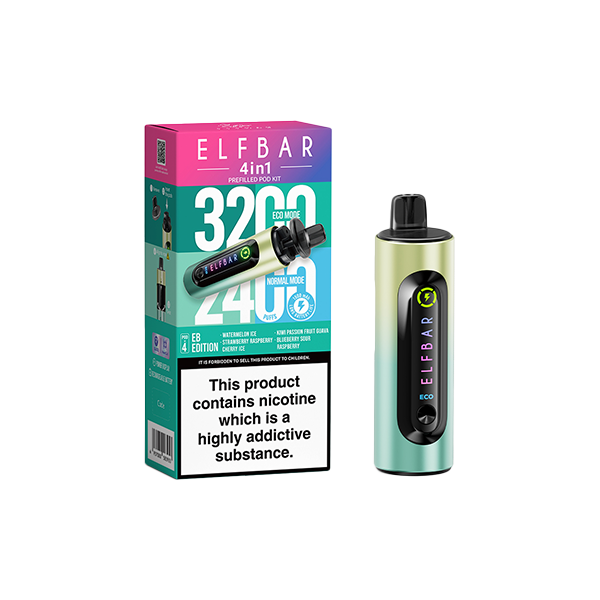 Load image into Gallery viewer, 20mg Elf Bar 4 in 1  Pod Vape Kit 3200 Puffs
