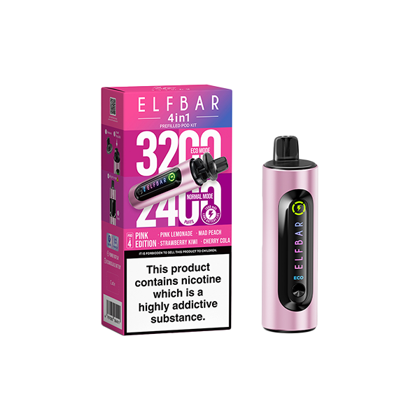 Load image into Gallery viewer, 20mg Elf Bar 4 in 1  Pod Vape Kit 3200 Puffs
