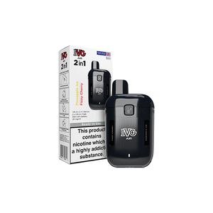 Kit de vape à dosette jetable rechargeable 2 en 1 IVG Air - 20 mg de nicotine, 1 200 bouffées, expérience double saveur