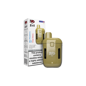 Kit de vape à dosette jetable rechargeable 2 en 1 IVG Air - 20 mg de nicotine, 1 200 bouffées, expérience double saveur