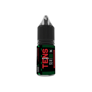 Tens 50/50 6 mg Freebase E-Liquid 10 ml - Caja completa de 10 sabores emocionantes (50VG/50PG)