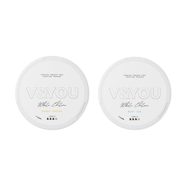 Charger l&amp;#39;image dans la visionneuse de la galerie, Sachets de nicotine V&amp;amp;YOU 8,8 mg White Edition - Profitez de 20 sachets avec 1 achat, obtenez 1 offre gratuite !
