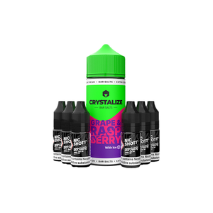 Crystalize Bar Salts 120ml Longfill with 6 Free Nicotine Shots - 0mg (50VG/50PG)