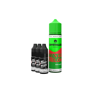 Crystalize Bar Salts 60ml Longfill with 3 Free Nicotine Shots (0mg, 50VG/50PG)