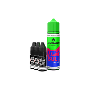 Crystalize Bar Salts 60 ml Longfill avec 3 shots de nicotine gratuits (0 mg, 50VG/50PG)