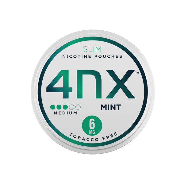 4NX Mint Fresh 6mg Slim Nicotine Pouches - 20 Count