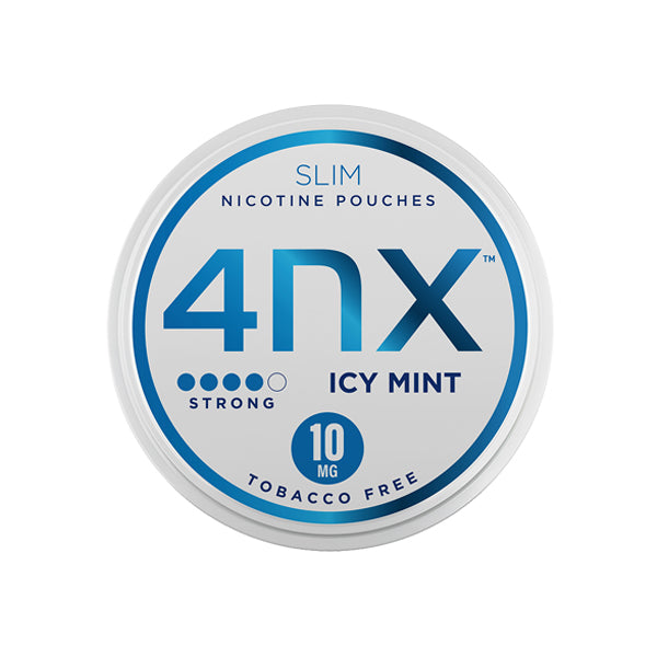 4NX 10mg Icy Mint Slim Nicotine Pouches - 20 Pack Refreshing Chill - Nicotine Pouches