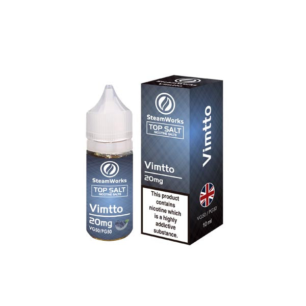 20mg A-Steam Top Salt Nicotine Salts in Fruit Flavours - 10ml (50VG/50PG)