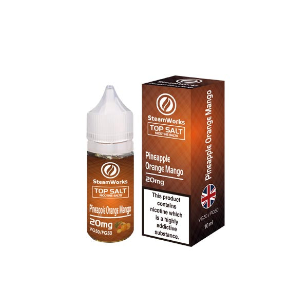 20mg A-Steam Top Salt Nicotine Salts in Fruit Flavours - 10ml (50VG/50PG)