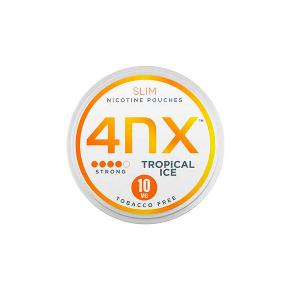 4NX Tropical Ice 10mg Slim Nicotine Pouches - 20 Count