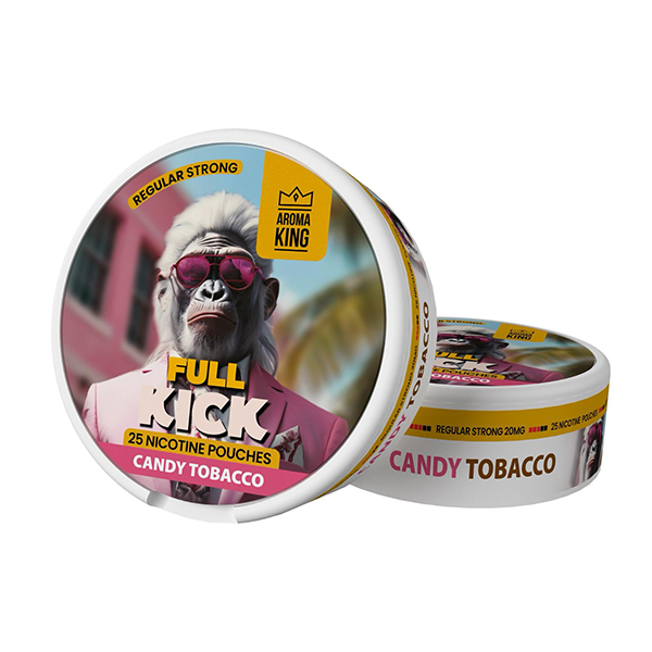 Aroma King 20mg Full Kick Nicotine Pouches - 25 Count Discreet Pack - Aroma King