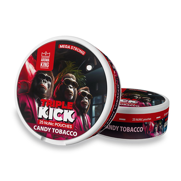 Aroma King 100mg Triple Kick NoNic Pouch Pack - 25 Flavors for Enhanced Enjoyment - Aroma King