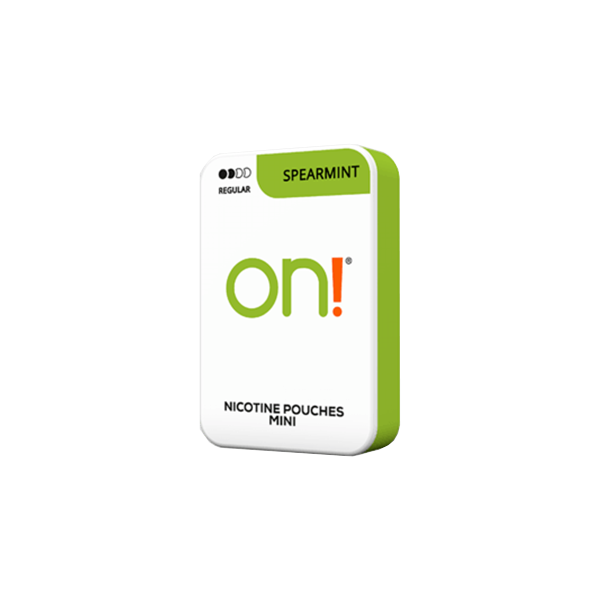 3mg On! Mini Spearmint Nicotine Pouches - 20 Convenient Pouches - Nicotine Pouches