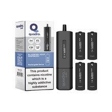 Načítať obrázok do prehliadača galérie, 20 mg Quadro 2,4K Pod Vape Kit 4v1 Black Series 2400 Puffs
