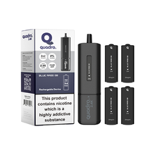 Load image into Gallery viewer, 20mg Quadro 2.4K Pod Vape Kit 4 in 1 Black Series 2400 Puffs
