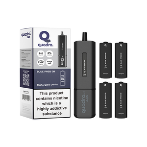 20 mg Quadro 2,4K Pod Vape Kit 4v1 Black Series 2400 Puffs