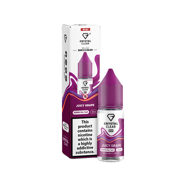 Crystal Clear 10mg Nic Salt E-Liquid 10ml (50VG/50PG)