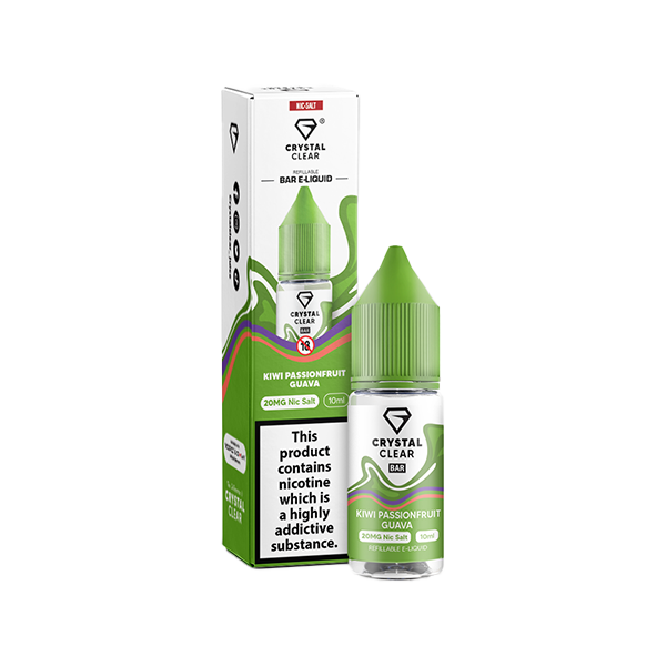 20mg Crystal Clear Nic Salt E-Liquid 10ml (Balanced 50VG/50PG)