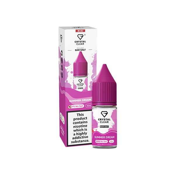 20mg Crystal Clear Nic Salt E-Liquid 10ml (Balanced 50VG/50PG)