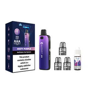 Hayati X4 Genopfyldelige Pod Vape Kit indeholder 1X Nic Salte 20mg + 3x Genopfyldelige Pods