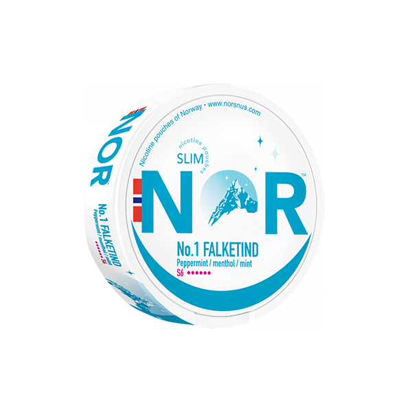 20mg NOR Slim Falketind Premium Nicotine Pouches - 20 Discreet Pouches - Nicotine Pouches