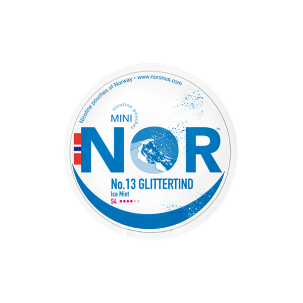 NOR Mini Glittertind Ice Mint Nicotine Pouches - 14mg Strength, 20 Count - Nicotine Pouches