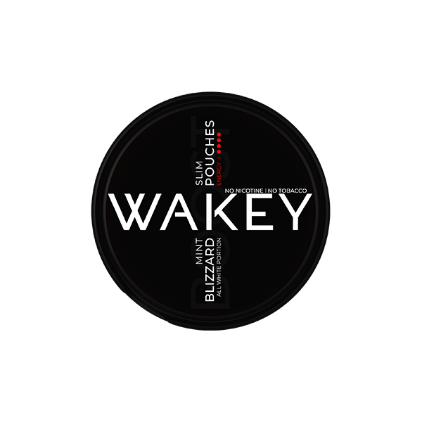 Wakey Blizzard Mint Energy Boost Pouches - 100mg of Caffeine in 20 Convenient Packs - Nicotine Pouches