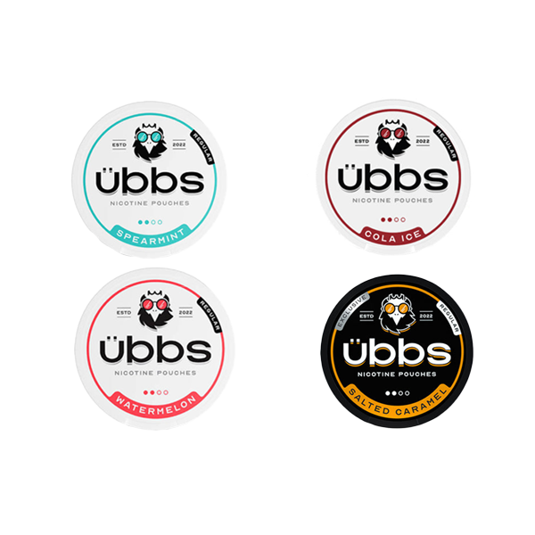 Value Pack: 40 Cans of 6mg Ubbs Nicotine Pouches - Try 4 Delicious Flavors! - Nicotine Pouches