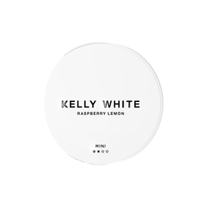 8mg Kelly White Mini Raspberry Lemon Nicotine Pouches - 20 Discreet Pouches