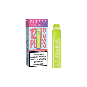 ELF Bar 1200 Puff Rechargeable Pod Kit - 20mg Nicotine, Dual Flavor Options