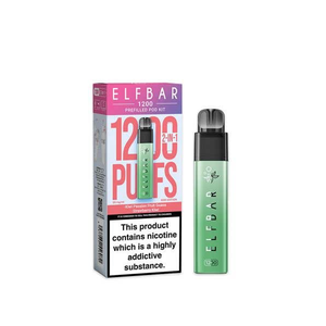 ELF Bar 1200 Rechargeable Prefilled Pod Kit - 20mg Nic Salt, 1200 Puffs, Multiple Flavors