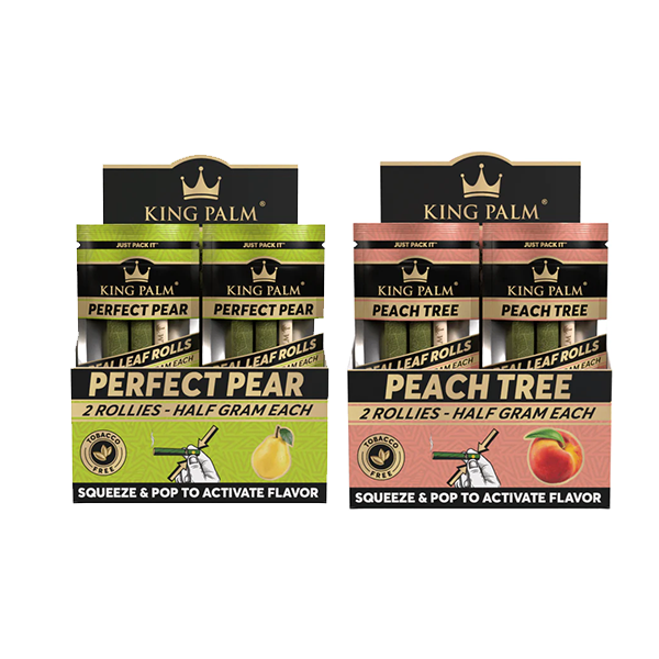 20 King Palm 0.5g Flavoured Wrap Rollies - Display Pack - Smoking Products