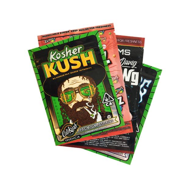 Printed Mylar Zip Bag 3.5g Large - Smoking Products
