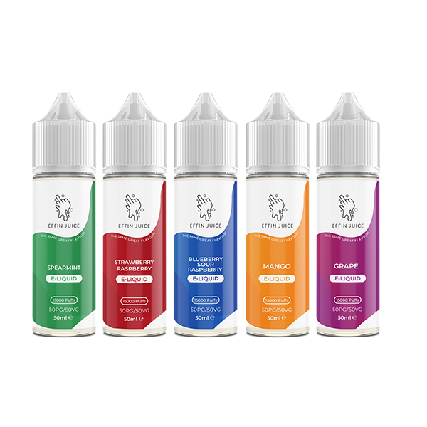 Nicotine-Free EFFIN Juice 50ml Shortfill - Customizable 50VG/50PG Blend - 50ml Vape Juice