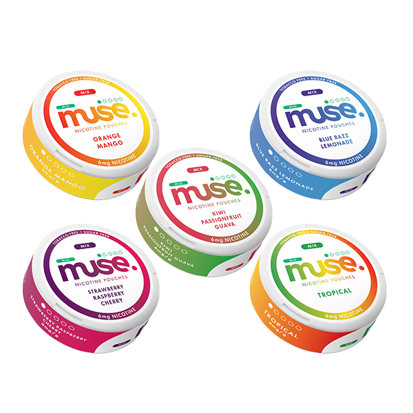 Muse Mix 6mg Nicotine Pouches - 20 Count Tub for a Tobacco-Free Experience - Nicotine Pouches