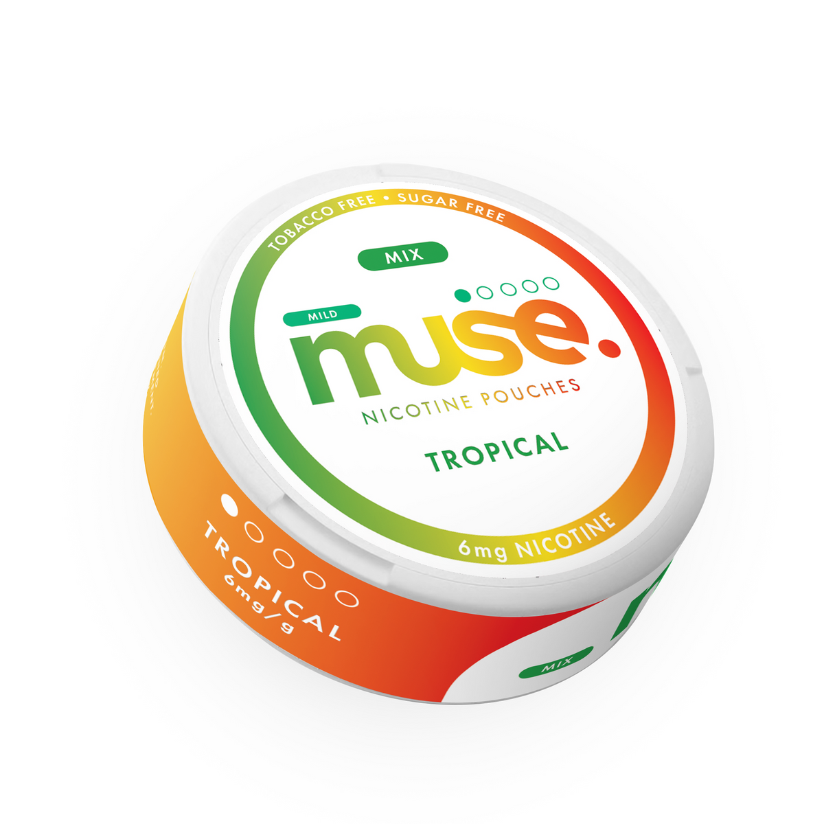 Muse Mix 6mg Nicotine Pouches - 20 Count Tub for a Tobacco-Free Experience