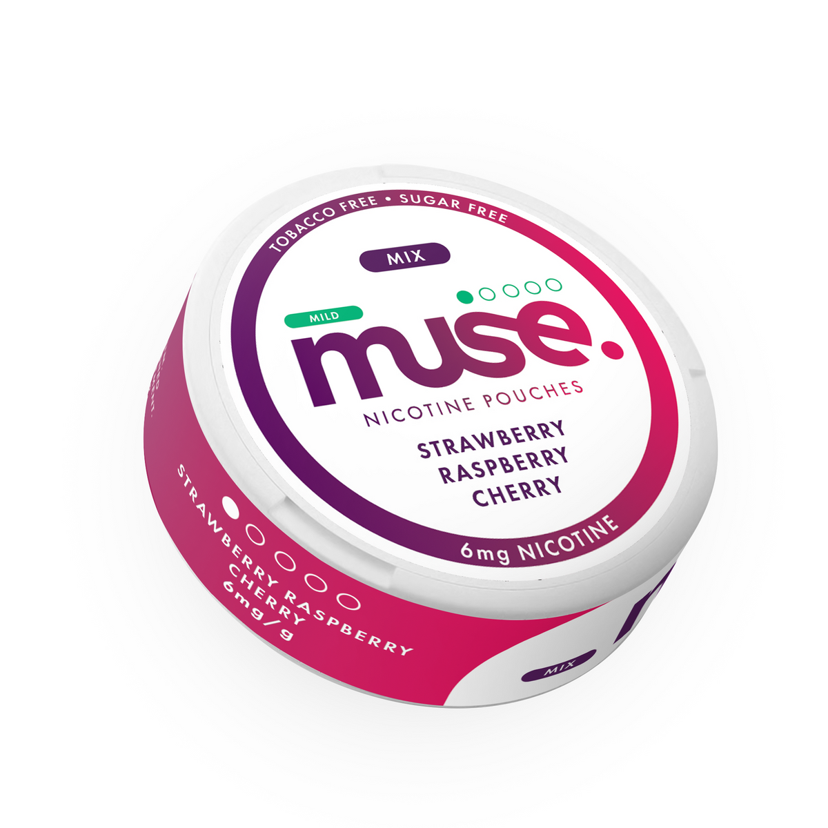 Muse Mix 6mg Nicotine Pouches - 20 Count Tub for a Tobacco-Free Experience