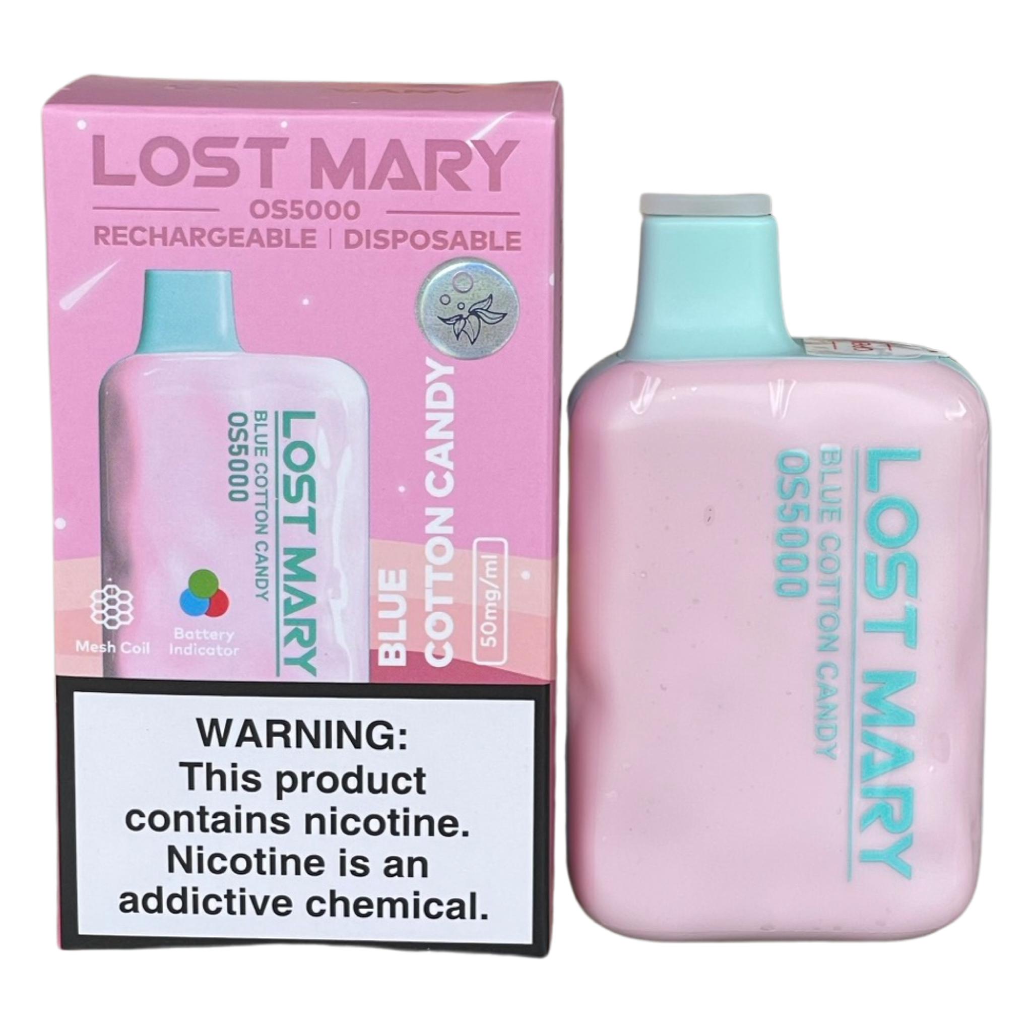 Zils kokvilnas cukura vape | Vienreizjais vape Lost Mary OS5000 Zils kokvilnas cukura vape | Vienreizjais vape Lost Mary OS5000