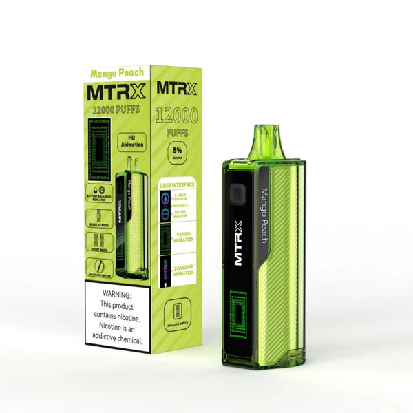 Manga Pêssego - MTRX 12000 - Companhias aéreas de Vape