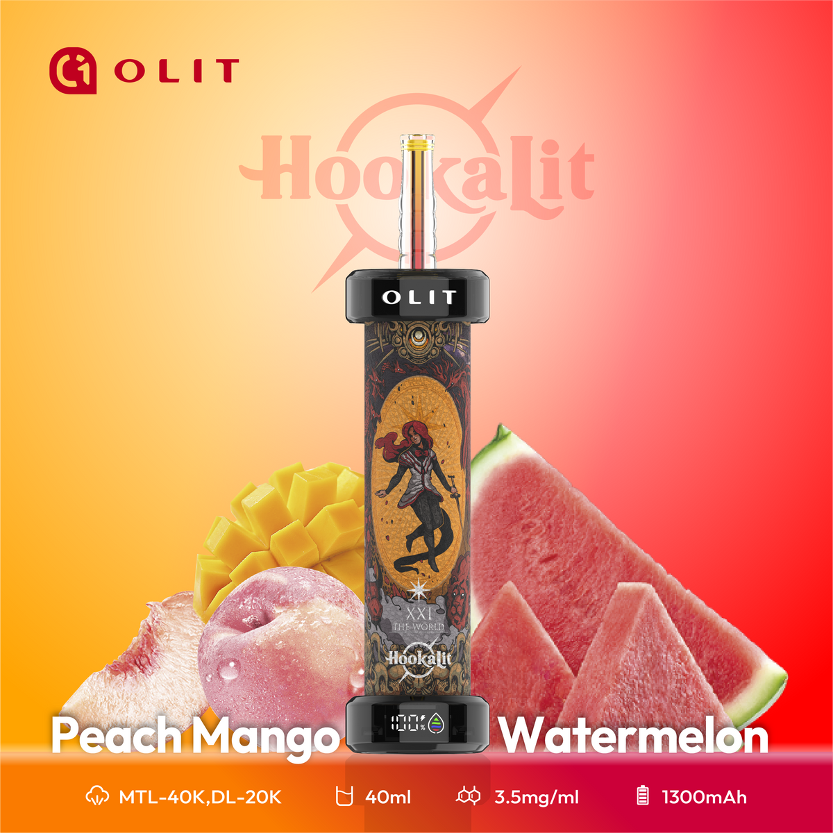 Perzik Mango Watermeloen - Olit 40K Hookah