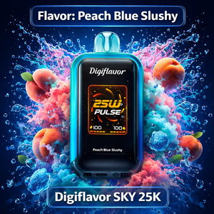 digiflavor vape peach blue slushy SKY 25K Mint All Disposables Duet Blue Concealed Double Color:Prism Rainbow