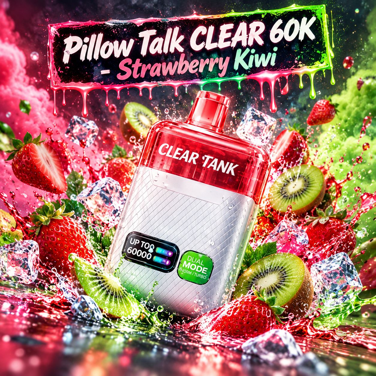 Pillow Talk CLEAR 60K - Strawberry Kiwi
