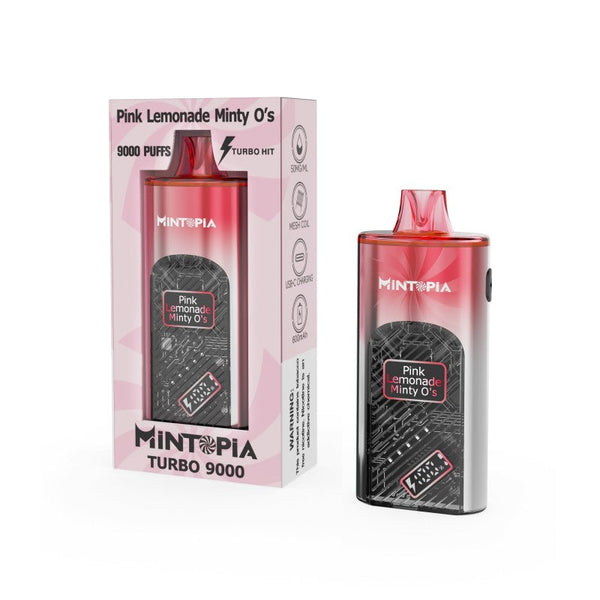 Pink Lemonade - Mintopia Turbo 9000 - Cheap Disposable Vapes Under $10