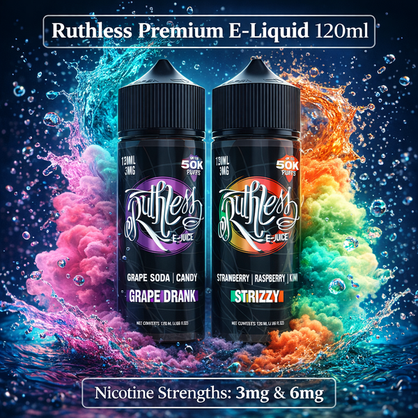 Ruthless Premium E-Lichid pentru țigări electronice de 120 ml - Furnizori