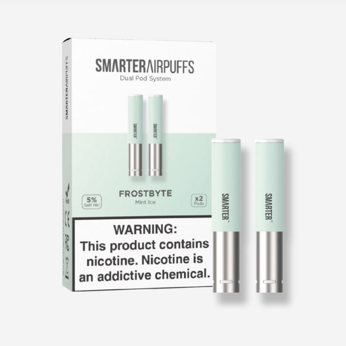Frostbyte - Cápsulas de nicotina con sabor AirPuffs más inteligentes - Mint Ice - Paquete de 2