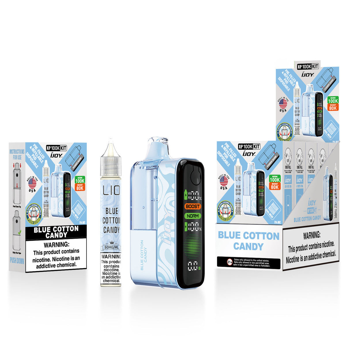 iJoy XP 100K Refillable Disposable KIT TEXAS COMPLIANT