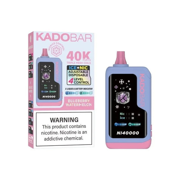 Blueberry Watermelon - Kado Bar NI40K - Ice + Nic Control - 40K Vapes