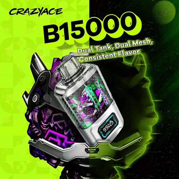 CRAZYACE B15000 Dual Tank 2 x 8ml - 15k Vapes