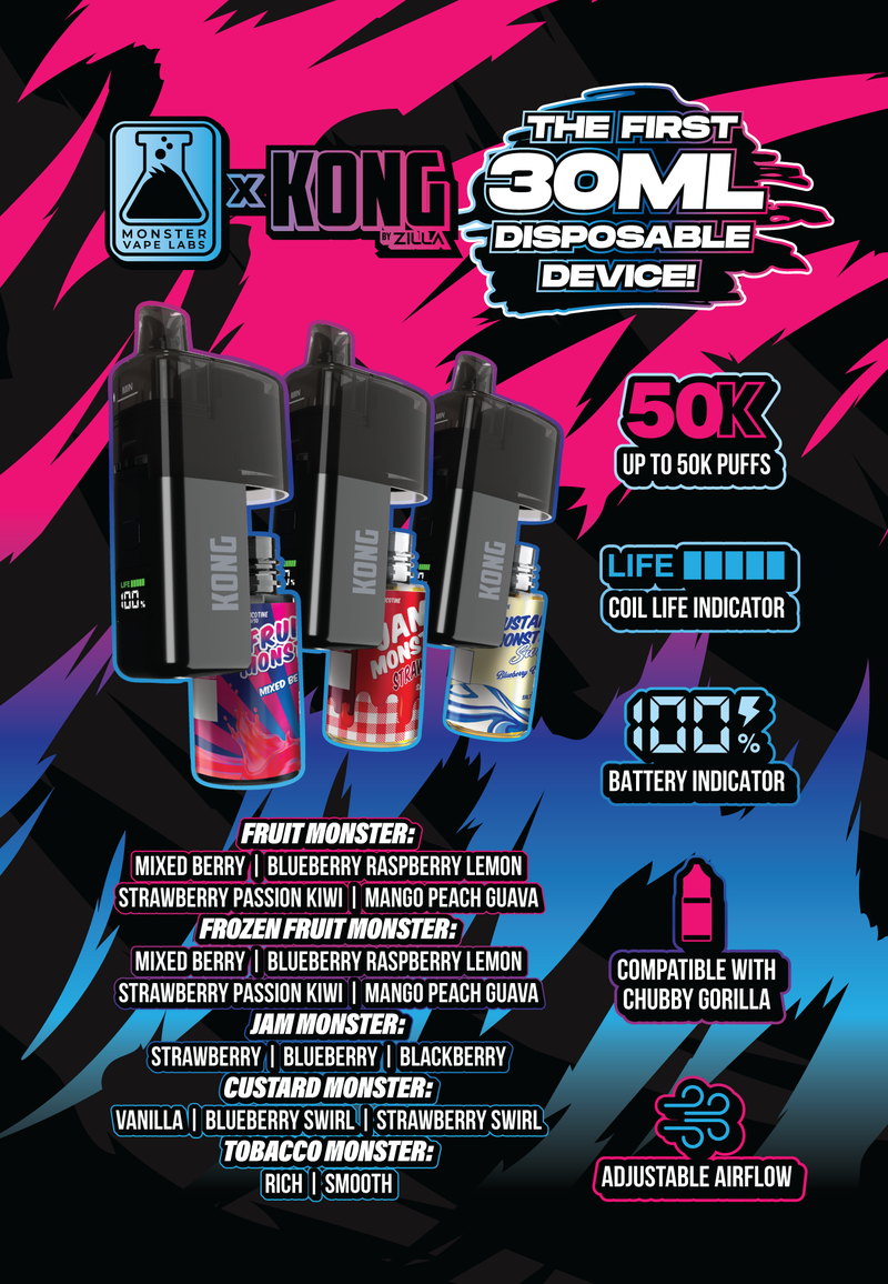 Load image into Gallery viewer, Kong by Zilla x Monster Vape Labs 50K

