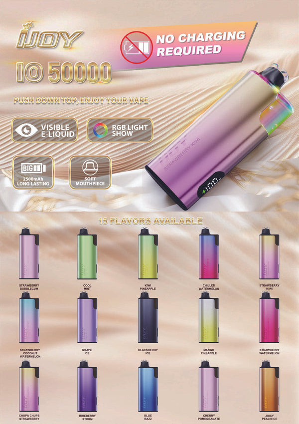 iJoy XP IO 50K - 20mg nikotínu - jednorazové výpary